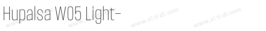 Hupalsa W05 Light字体转换